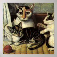 19th Century American Folk Art Cats