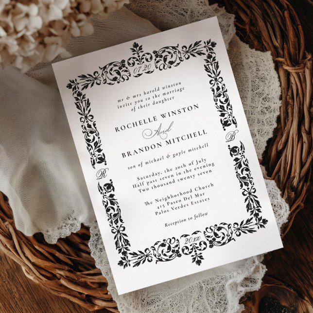19th Century Antique Ornate Border Invitation (Creator Uploaded)