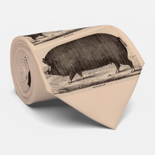 19th century Berkshire sow print no. 1 Tie