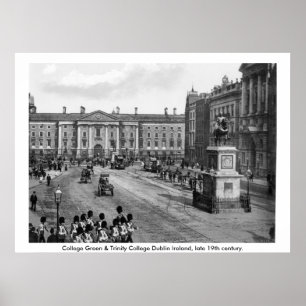 19th century Dublin Ireland, College Green Poster