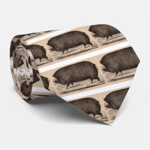 19th century farm animal print Berkshire sow no. 2 Tie