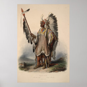 19th Century Indian Chief Reprint 36 x 24 Poster