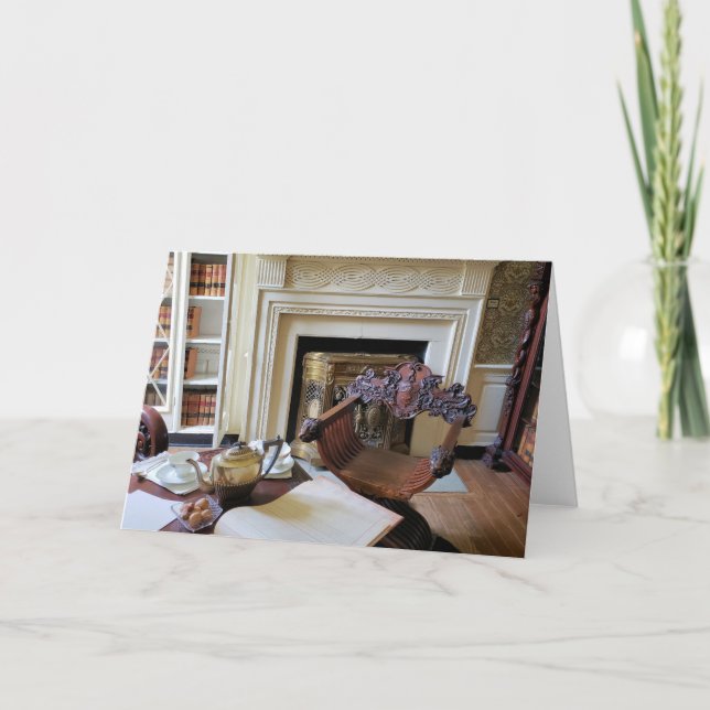 19th Century Library at White Hall Mansion, KY Note Card (Front)