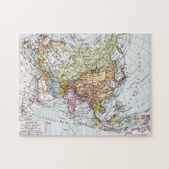 19th Century Map of Asia Jigsaw Puzzle (Horizontal)