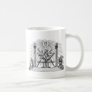 19th Century Masonic G Kenning Blockcut engraving Coffee Mug