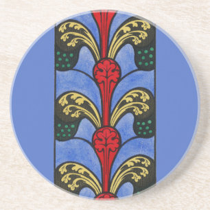 19th Century Nave Stained Glass Design Coaster