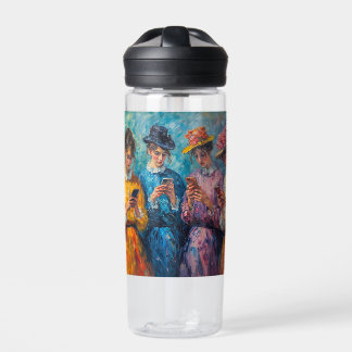 19th Century People Using Smartphones Water Bottle