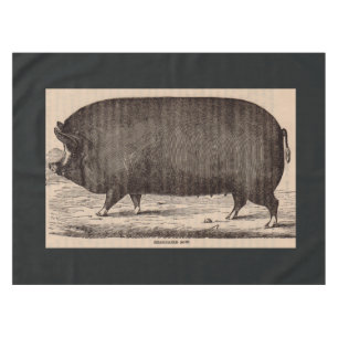 19th century pig print Berkshire sow no. 2 Tablecloth
