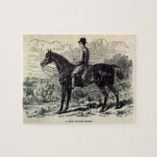 19th century print A Light Hunting Horse Jigsaw Puzzle