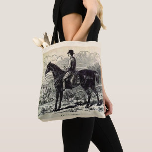 19th century print A Light Hunting Horse Tote Bag