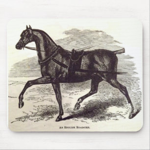 19th century print An English Roadster horse Mouse Mat