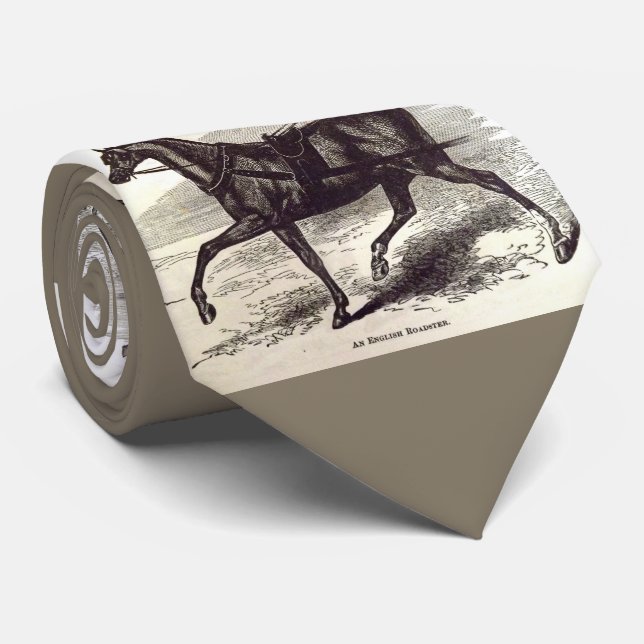19th century print An English Roadster horse Tie (Rolled)