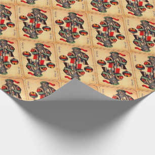 19th century tarot card no. 2 wrapping paper