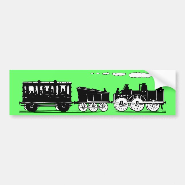 19th Century Train Bumper Sticker (Front)
