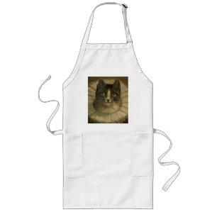 19th Century Vintage Cat Print Long Apron