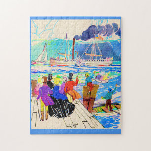 19th century yacht race jigsaw puzzle