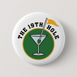 19th Hole 6 Cm Round Badge