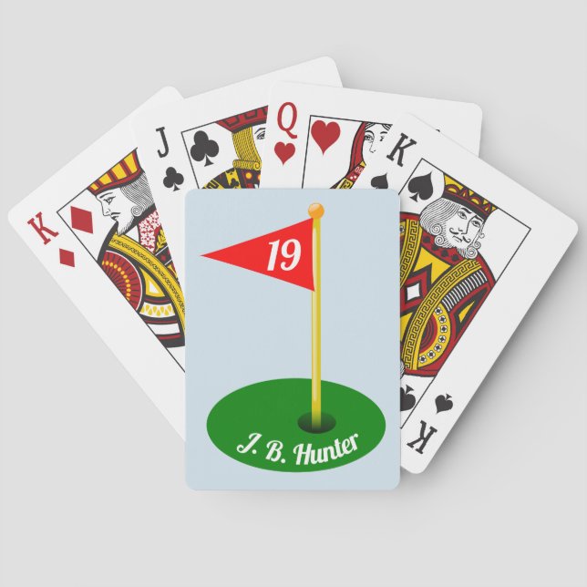 19th Hole and Your Name Playing Cards (Back)
