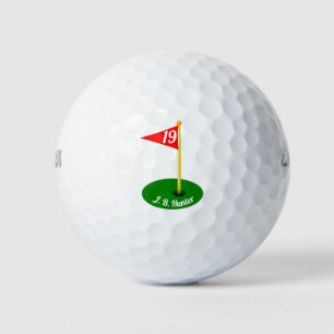 19th Hole and Your Text Golf Balls