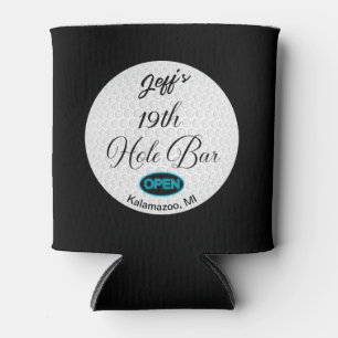 19th Hole Bar Personalised Golf Ball Design Bar Can Cooler