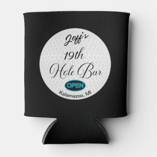 19th Hole Bar Personalised Golf Ball Design Bar Can Cooler