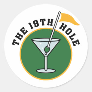 19th Hole Classic Round Sticker