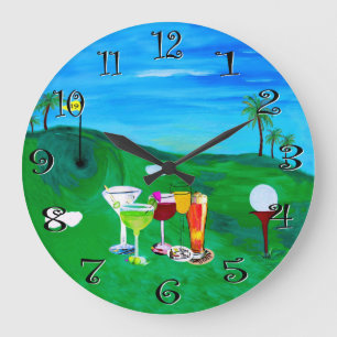 19th hole golf clock from my art