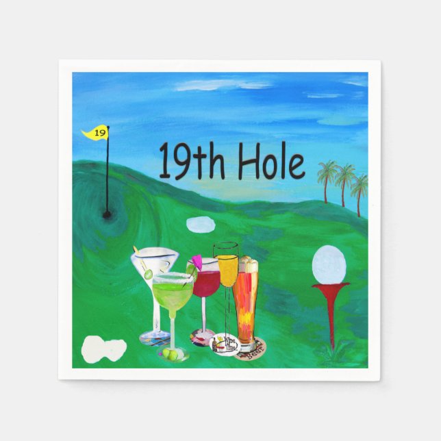 19th hole Golf napkins (Front)