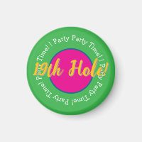 19th Hole Party Time! Customise Golf Button