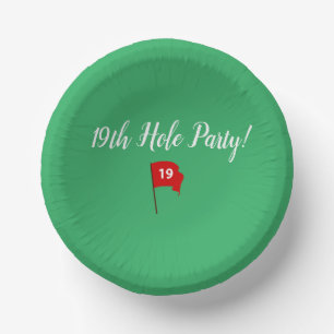 19th Hole Pub Party Bowl Paper Plate