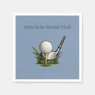 19th Hole Social Club Golf Cocktail Napkins