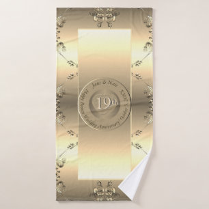 19th or 8th Bronze Wedding Anniversary  Bath Towel Set