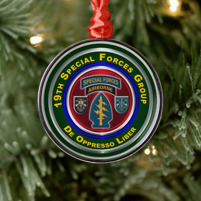19th Special Forces Group (Airborne) Metal Tree Decoration (Tree)