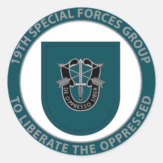 19th Special Forces Group Classic Round Sticker