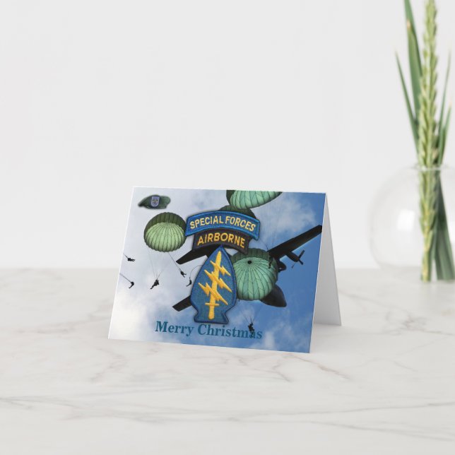 19th special forces SF group iraq vets veterans Holiday Card (Front)