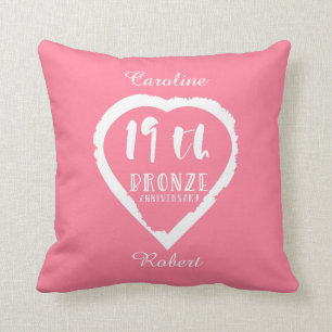 19th Wedding anniversary traditional bronze Cushion