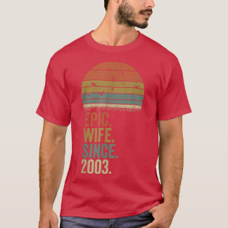 19th Wedding Anniversary Women s, Epic Wife Since  T-Shirt