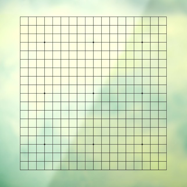 19X19 Goban Transparent Customisable Cling Decal (Sheet 3)