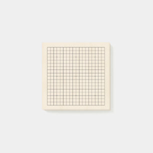 19x19 Miniature Goban Pale Wood Grain Post-it Notes