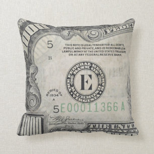 $1,000 Bill Cushion