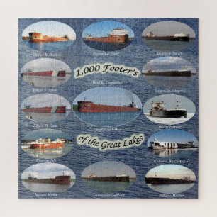 1,000 foot freighters on the Great Lakes Jigsaw Puzzle
