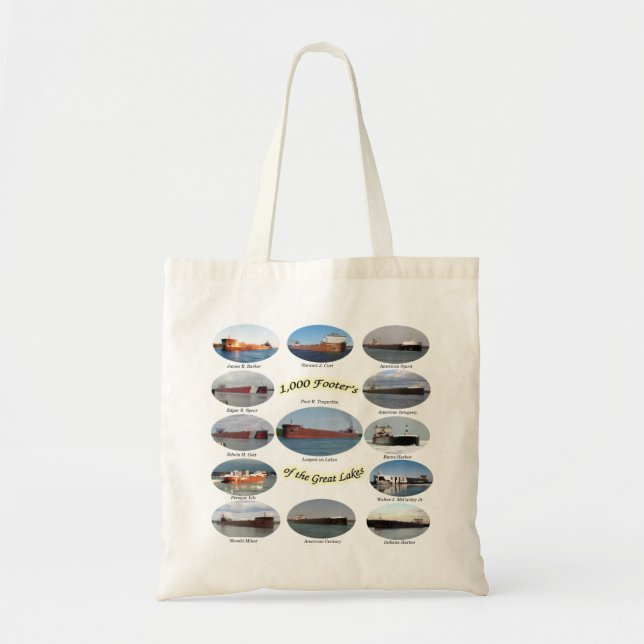 1,000 Footers of the Great Lakes tote bag (Front)