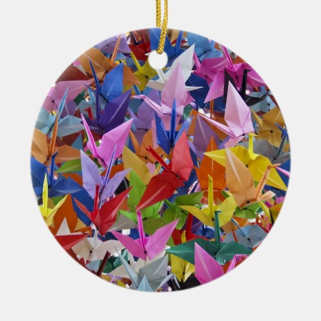 1,000 Origami Paper Cranes Ornament (Front)