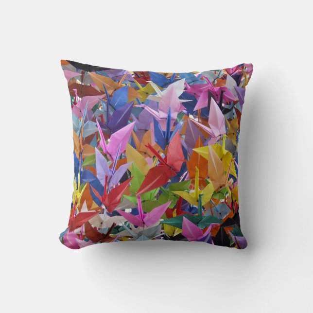 1,000 Origami Paper Cranes Photo Cushion (Front)