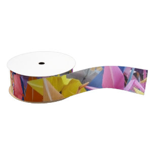 1,000 Origami Paper Cranes Photo Ribbon Grosgrain Ribbon
