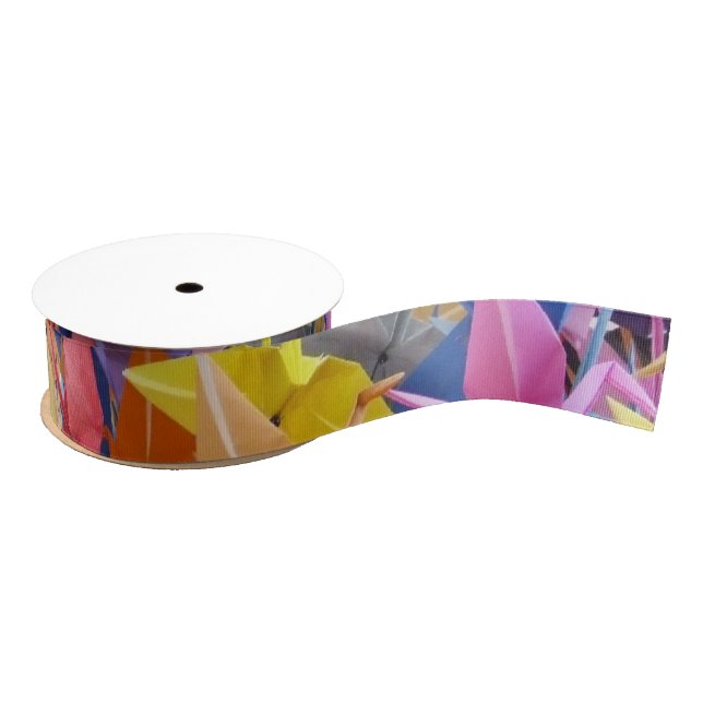 1,000 Origami Paper Cranes Photo Ribbon Grosgrain Ribbon (Spool)