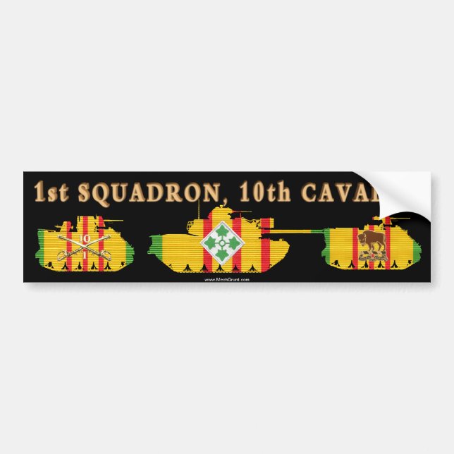 1/10th Cavalry VSR Armoured Fighting Vehicles Bumper Sticker (Front)