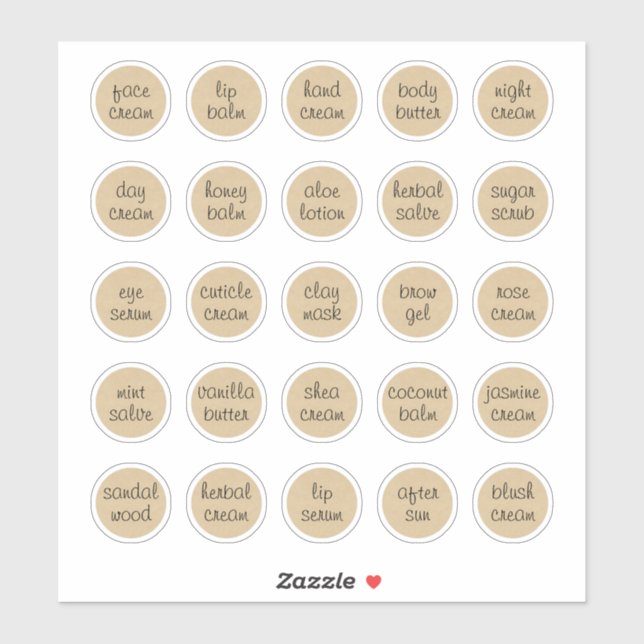 1.14" Kraft Customisable Cosmetic Jar Cream Balm (Sheet)