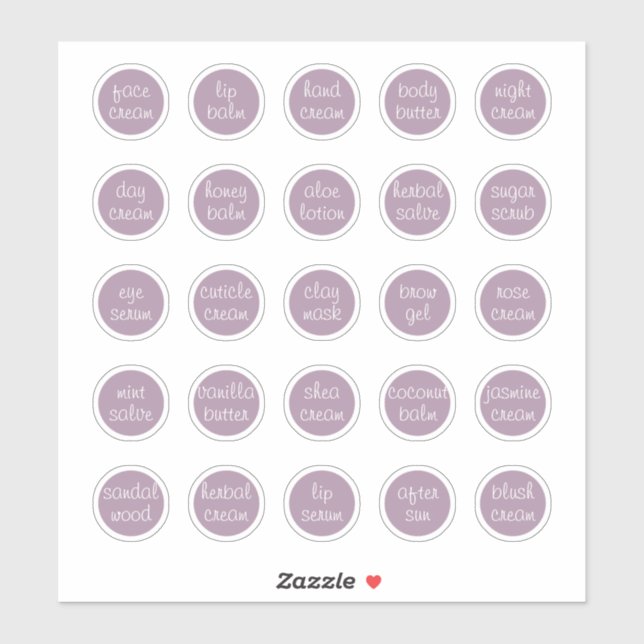 1.14" Lavender Customisable Mini Cosmetic Jar  (Sheet)