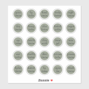 1.14" Sage Green Custom Cosmetic Jar Cream Balm St